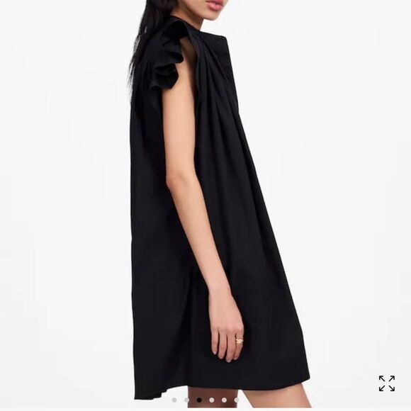 NWT Madewell Dress Flutter Sleeve Button Front Mini M - Picture 6 of 11